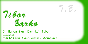 tibor barho business card